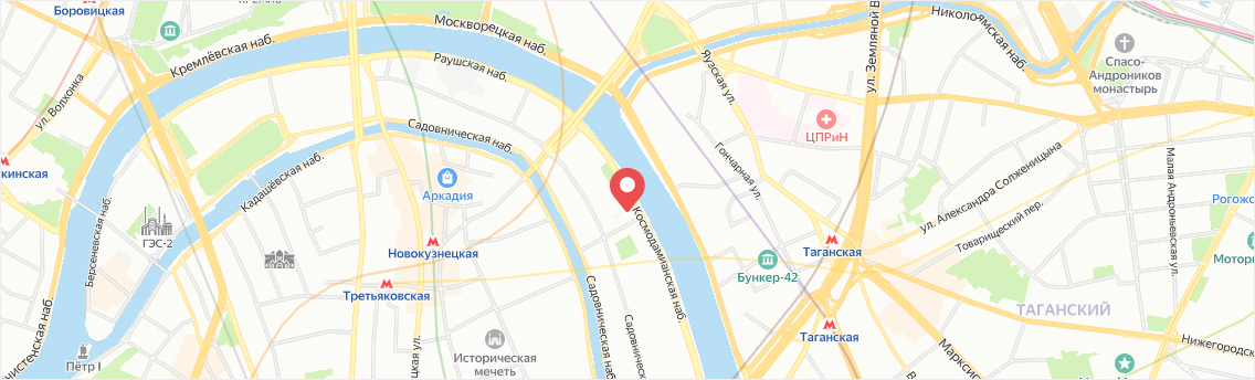 карта расположения клиники Центр+